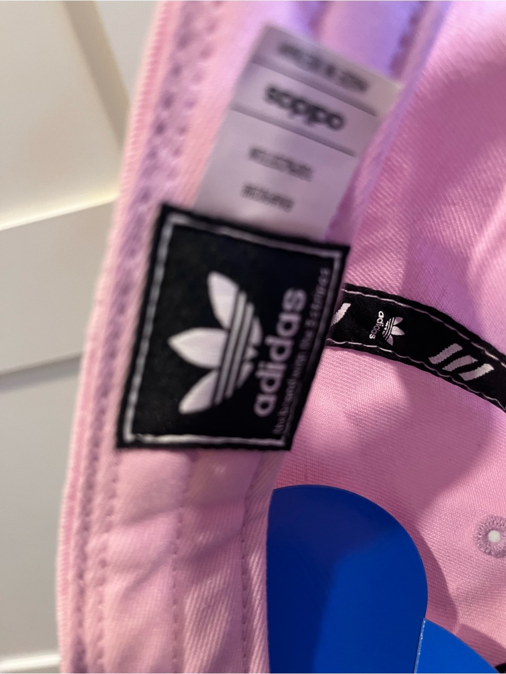 adidas women’s Light Pink Baseball Cap with Black Trefoil - Picture 5 of 8